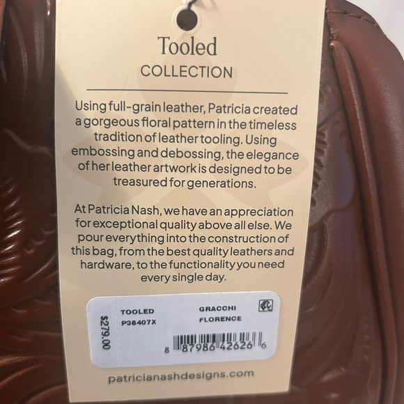 Luxury Patricia Nash Gracchi Florence Satchel - New with Tags! - Picture 15 of 16